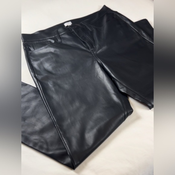 J Crew Women’s Faux Leather Straight-Leg Pant Full Length Black Size 18 (34) NWT - Picture 5 of 10